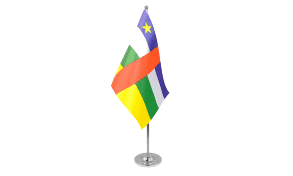Central African Republic Satin Table Flag